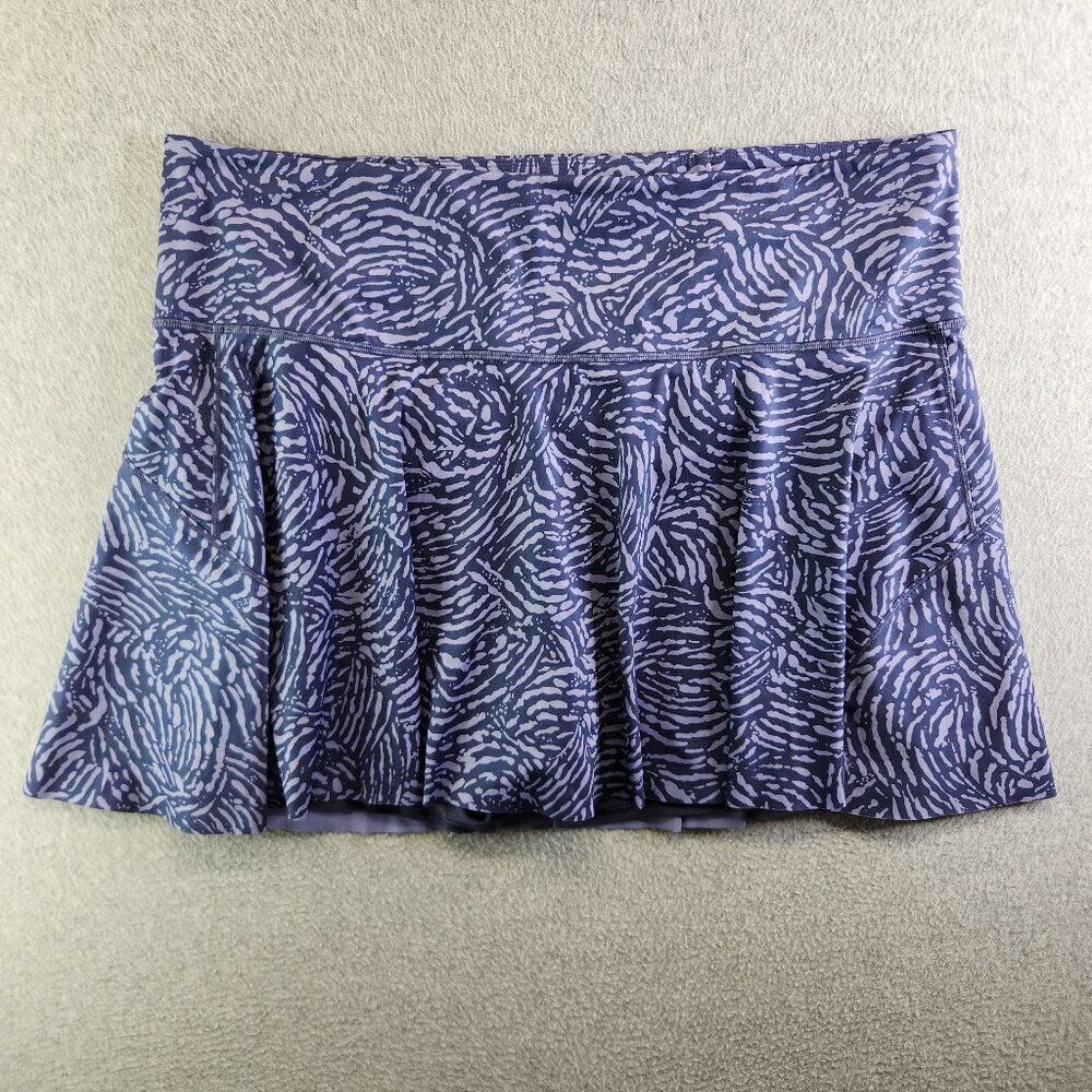 Athleta Skort Womens 2X Purple Ace Printed 13.5" Tennis Skirt Grip Leg Openings - Picture 1 of 14